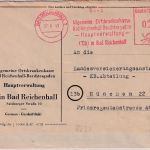 Bizone - Bad Reichenhall 27.6.49 20 Pfg. AFS "AOK" Brief n. München