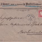 Bayern - Wolfertsau Post Anger Mühl- u. Sägewerk Aschauer Firmenkuvert 1900