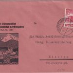 DR - Berchtesgaden 1941 illustr. Briefumschlag (Bürgermeister) n. München