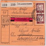 BRD - 4x50+10 Pfg. Bed. Deutsche Schnellpaketkarte Ascholtshausen 1965
