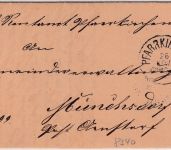 Bayern - Pfarrkirchen 26. NOV K1 Dienstbrief n. Münchsdorf b. Arnstorf 1879