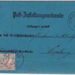 Bayern - 2x10 Pfg. Wappen/Porto Zustellurkunde Straubing 11. JUN 88