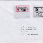 BRD - ABAS Versuch 450 Pfg. Einschreibebrief Nürnberg 1 - Berlin 19.7.96