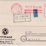 BRD - Coburg 1952 10 Pfg. AFS "Vitram" Karte n. Kronach
