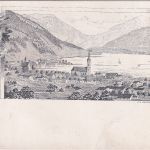 Bayern - Schliersee "Gruss aus" sw-Künstlerzeichnung sw-AK ungelaufen ca. 1890