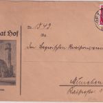 DR - Hof 1935 illustrierter brief (Rathaus) n. München