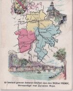 LP Belgien - 2x3 C. Germania/Überdruck Firmenwerbekarte Wasmes - Langenbeek 1916