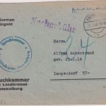 All.Bes. - Hammelburg 25.3.48 portopfl. Dienstbrief (Spruchkammer) Nachporto