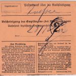 Bayern - 1 M. + 50 Pfg. Ludwig Paketkarte Obernzenn - Nürnberg 21.1.20