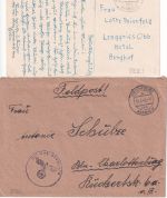 DR/BRD - Bruckberg ü. Ansbach Landpost-L3 u. Poststelle I Karte/Brief 1943/1959