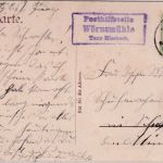 Bayern - Wörnsmühle T. Miesbach Posthilfstelle-Ra3 AK Niklasreuth Schwaben 1907