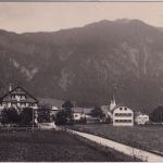 Bayern - Bayrischzell Ortsansicht m. Thraiten sw-Foto-AK gelaufen 1929