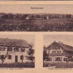 Bayern - Bachhausen Gasthaus Gemischtwarenhandlung sw-Mehrbild-AK ca. 1920