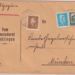 DR - 8 Pfg. Nothilfe/Zwinger u.a. Geschäftspapiere Denklingen - München 1932