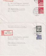 BRD - Peiting 1966/67 Einschreibebrief + Einschreiben/Rückschein - 2 Belege