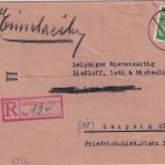 All.Bes. - Ottobeuren 30.8.46 Einschreibestempel Einschreibebrief n. Leipzig