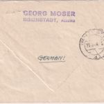 All.Bes./AM-Post - Kaufbeuren 29.3.46 philatel. Mischfrankatur Einschreibebrief