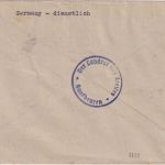 All.Bes. - Kaufbeuren 12.10.45 Gebühr bezahlt Ra1 Behördenbrief n. Rosenheim