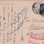 DR - Kempten 1935 ursprünglich unfrankierte Karte n. Nördlingen