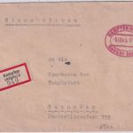 All.Bes. - Kempten 2 6.12.45 Gebühr bezahlt Ovalstpl. Einschreibebrief