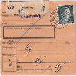 DR - 50 Pfg. AH Paketkarte Nesselwand - Oy 10.1.44