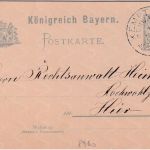 Bayern - 2 Pfg. Rauten Ganzsache/Ortskarte Kempten 1901