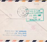 BRD - 50 Pfg. Wofa GrimmIX Luftpostdrucksache SAS Erstflug Frankfurt 1967