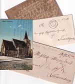 Preussen/DR - Soldin Paketbegleitbrief, Dienstbrief + 2 AK ca. 1800/1944