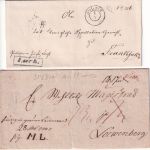 Preussen/DR - Soldin Paketbegleitbrief, Dienstbrief + 2 AK ca. 1800/1944