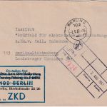 DDR - Berlin 1967 portofreier ZKD-Ortsbrief "Amt f. Messwesen u. Warenprüfung"