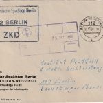 DDR - Berlin-Weissensee 1968 portofreier ZKD-Ortsbrief "Deutsche Spedition"