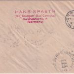 BRD Stuttgart 1958 Zuleitungspost El Al Erstflug München Tel Aviv/UNEF Beyrouth