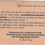DR - Braunschweig ca. 1917 Kriegsgefangenenkarte (Vordruck) n, FRANKREICH