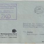 DDR - Berlin-Lichtenberg 1968 portofreier ZKD-Ortsbrief Schleifmaschinenkombinat