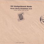 DDR - Werder 1968 portofreier ZKD-Brief n. Berlin "VEB Schaltgerätewerk"