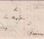 Preussen - Friedeberg i.d. Neumark 28/9 Ra2 Dienstbrief n. Driesen 1853