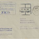 DDR - Dresden 1968 portofreier ZKD-Brief "Institut f. Rationalisierung"