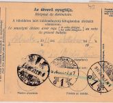 Ungarn/Slowakei - 10 F. Paketkarte + Zusatz Ledniczrona - Szolnok 1918