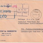 DDR - Leipzig 1967 portofreier ZKD-Brief "Institut f. Energetik" n. Berlin
