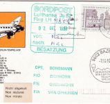 BRD - Junkers Ju 52 "Tante Ju" Sonderflug Bordpost Karte i.d. SCHWEIZ 1993