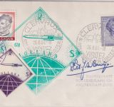 Luxemburg/Belgien - Clervaux 1961 Ruimtevaart Raketenpost NRS-Label Unterschrift