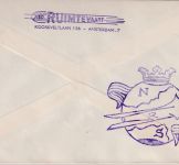 Luxemburg/Belgien - Clervaux 1961 Ruimtevaart Raketenpost NRS-Label Unterschrift