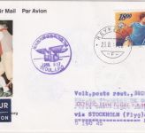 Island - Zuleitungspost SAS Olympic Team Flight Stockholm Seoul 1988