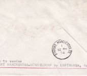 BRD - 70 Pfg. Wofa/Harfe Luftpostbrief LH-Erstflug München Manchester 9.3.74