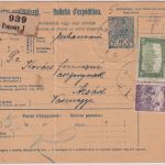 Ungarn/Slowakei - 10 F. Paketkarte + Zusatz Pozsony - Acsad 1918