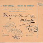 Ungarn/Slowakei - 10 F. Paketkarte + Zusatz Szenicze - Köszeg 1918