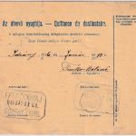 Ungarn/Slowakei - 10 F. Paketkarte + Zusatz Meczenef - Felsönovaj 1916