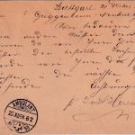 Württemberg - 5 Pfg. Ganzsache i.d. SCHWEIZ Stuttgart - Baden 1884 Nachporto