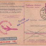 DDR - 15 Pfg. Ulbricht Ganzsache/A-Teil Interflug Erstlug Damaskus - Berlin 1970