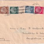 DR - 3+6 u. 4+12 Pfg. Hindenburg Zusammendrucke Brief i.d. SCHWEIZ Leipzig 1940